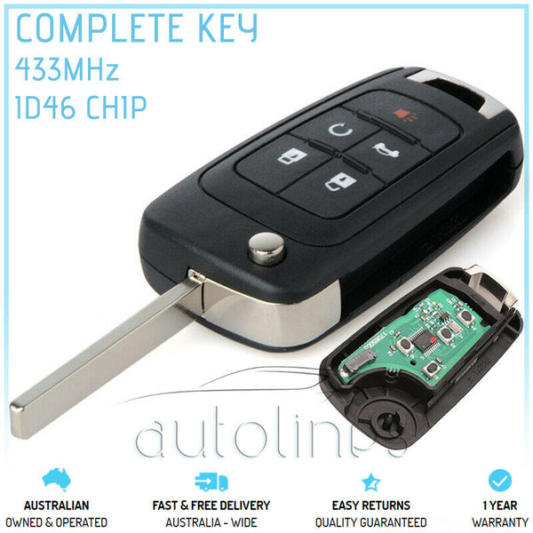 Fits HOLDEN COMMODORE VF 5 Button 433MHz Remote Complete SMART PROXIMITY Key