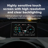 Car GPS Speedmeter HUD Slope Mileage Meter Time Altitude Display Touch Screen