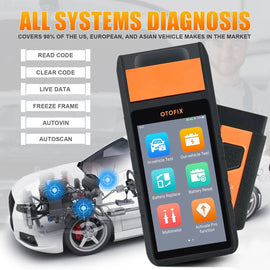 Autel OTOFIX BT1 Car Battery Tester w/ Printer 6V/12V/24V Battery Load Analyzer