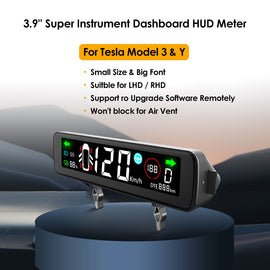 Latest 3.9inch Auto HUD Display For Tesla Model 3 Y Speedometer