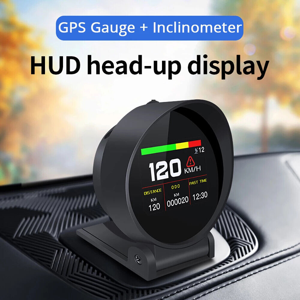Car Inclinometer Slope Angle Speed Satellite Timing GPS Digital HUD