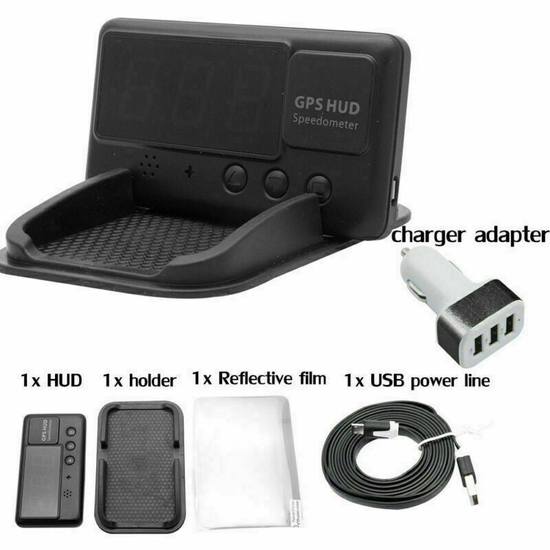 Universal Car GPS HUD Head up display Driving Speed Project windscreen Must Have