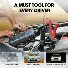 Load image into Gallery viewer, Portable Emergency Car Jump Starter Kit 12V 2000A Peak 20800mAh Battery Charger