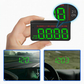 HD Car HUD Head Up Display MPH/KM/h RPM Temp Speed Limit Alarm Digital Projector