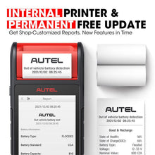 Load image into Gallery viewer, Autel MaxiBAS BT608E OBD2 Scanner built-in Thermal Printer Touchscreen Battery