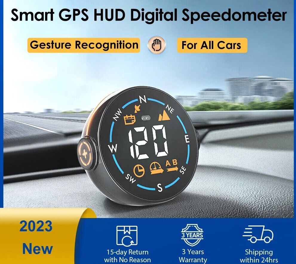 New Intelligent GPS HUD Gauge Speed Display Gesture Recognition Clock Altitude Main image