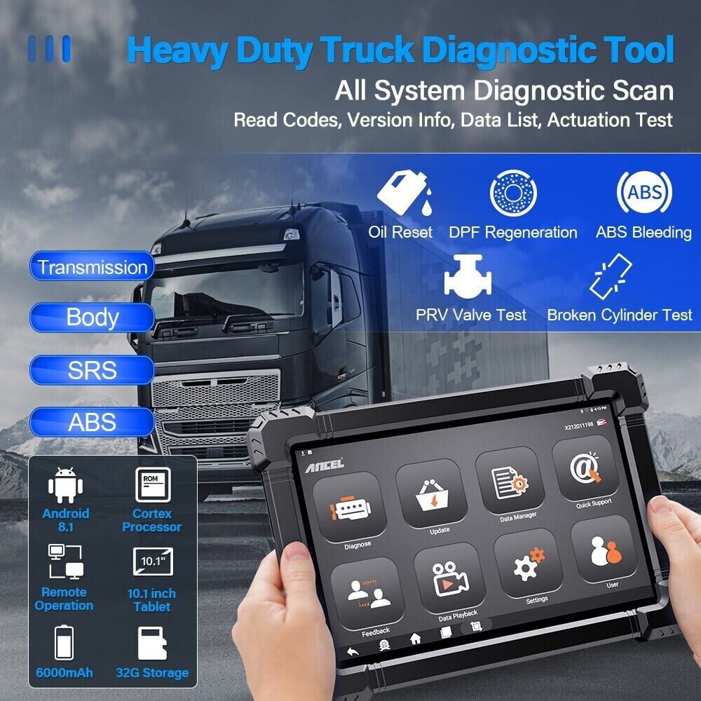 ANCEL X7 Professional 24V Heavy Duty Truck Diagnostic Tool 24V Car OBD 2 Scanner Secondary image