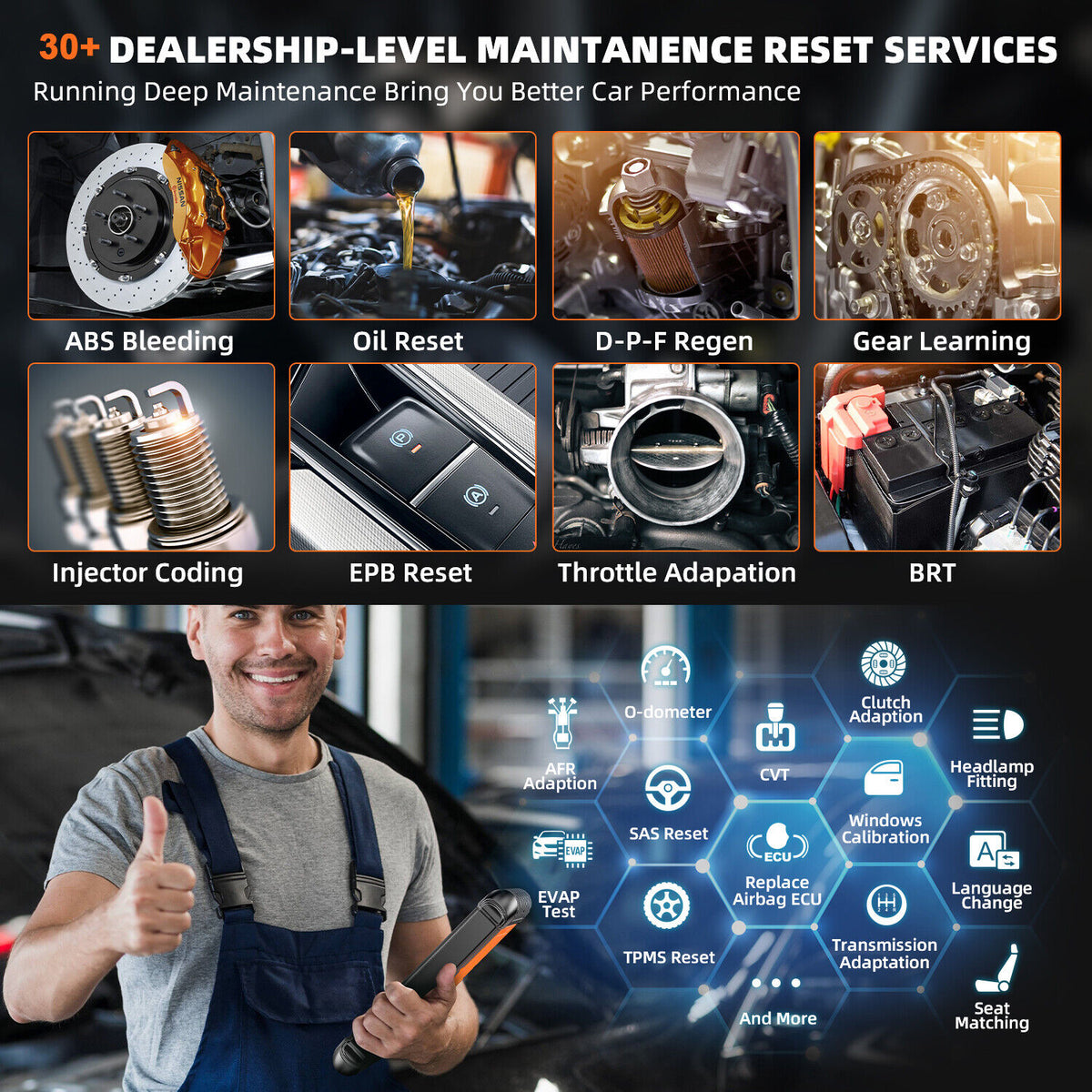 FOXWELL NT909 OBD2 Automotive Scanner OE-Level Full Diagnosis Active Test