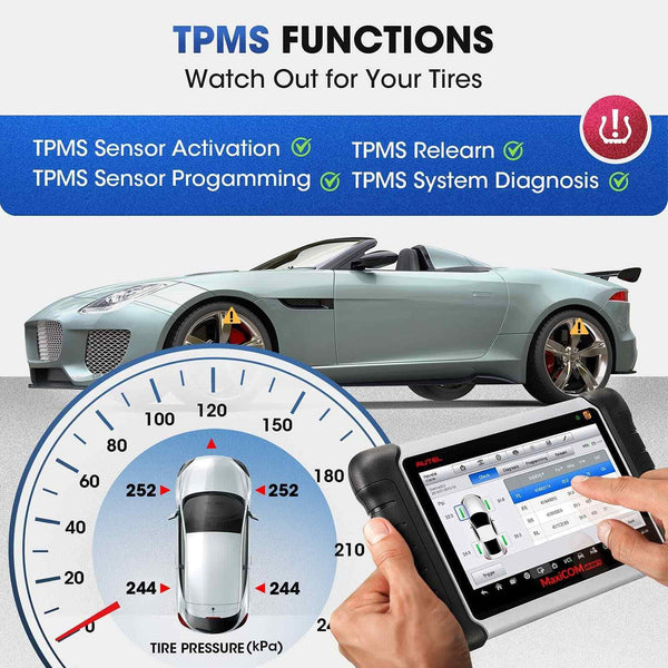 Autel MaxiCOM MK808TS TPMS Scanner with Complete TPMS and Sensor Programming - Auto Lines Australia