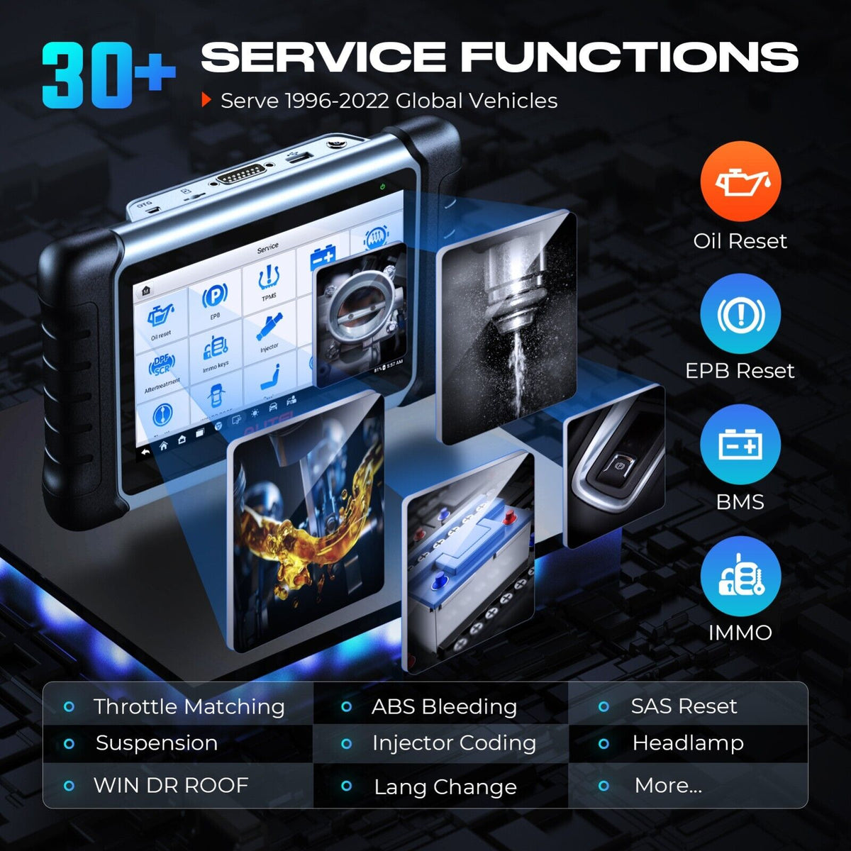 Autel MaxiPRO MP808S MP808 S Bi-Directional OBD2 Scanner ECU Coding Upgrade of  DS808 - Auto Lines Australia
