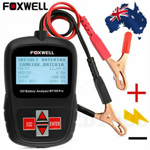 FOXWELL BT100 6V 12V Car Battery Tester For Flooded AGM GEL 100 to 1100CCA 200AH