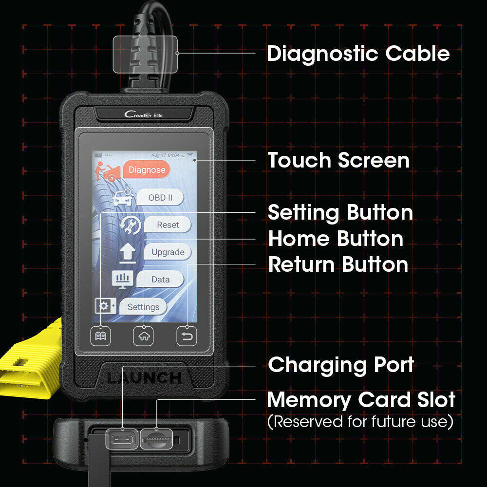 LAUNCH CRE305 OBD2 Scanner Code Reader Diagnostic Tool ABS SRS BMS EPB SAS Reset