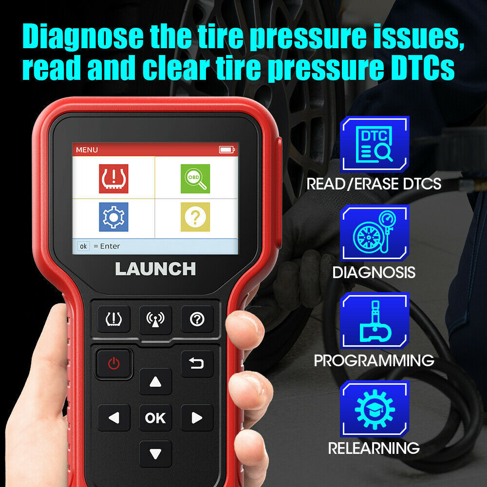 LAUNCH CRT5011X TPMS OBD2  Relearn Reset Tire Sensor Programming Diagnostic Tool - Auto Lines Australia