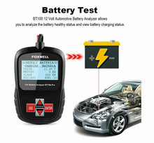 Load image into Gallery viewer, FOXWELL BT100 6V 12V Car Battery Tester For Flooded AGM GEL 100 to 1100CCA 200AH