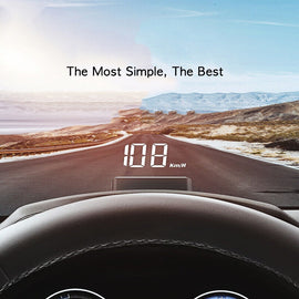 Vjoycar Car Head Up Display HUD Gauge Auto Display with Sunshine Hood Phone