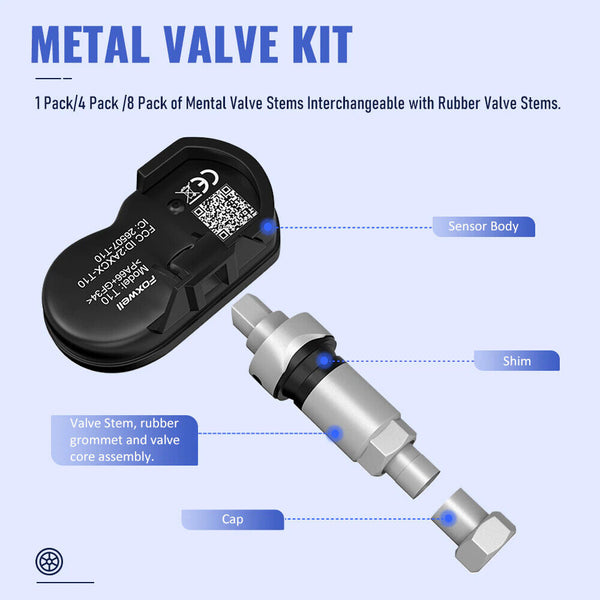 Foxwell T10 MX-Sensor TPMS Sensor 2 in 1 433MHz 315MHZ Tire Pressure Monitor