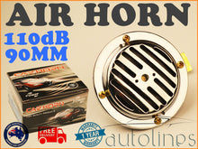 Load image into Gallery viewer, AIR HORN 90mm 110dB 12V Electric Aluminum Coil Chrome Loud Car Motorcycle Truck