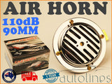 AIR HORN 90mm 110dB 12V Electric Aluminum Coil Chrome Loud Car Motorcycle Truck