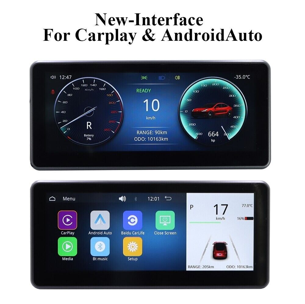 Vjoycar Y3-Pro Digital HUD Perform Center Console LCD Screen Dashboard for Tesla Secondary image