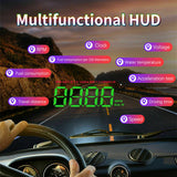 HD Car HUD Head Up Display MPH/KM/h RPM Temp Speed Limit Alarm Digital Projector