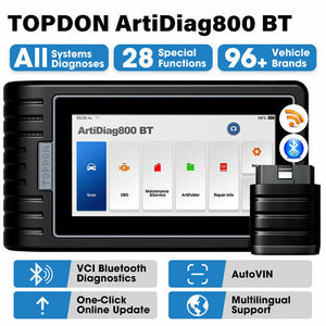 TOPDON ArtiDiag800BT OBD2 Diagnostic Scanner Full System IMMO KEY Coding EPB DPF - Auto Lines Australia