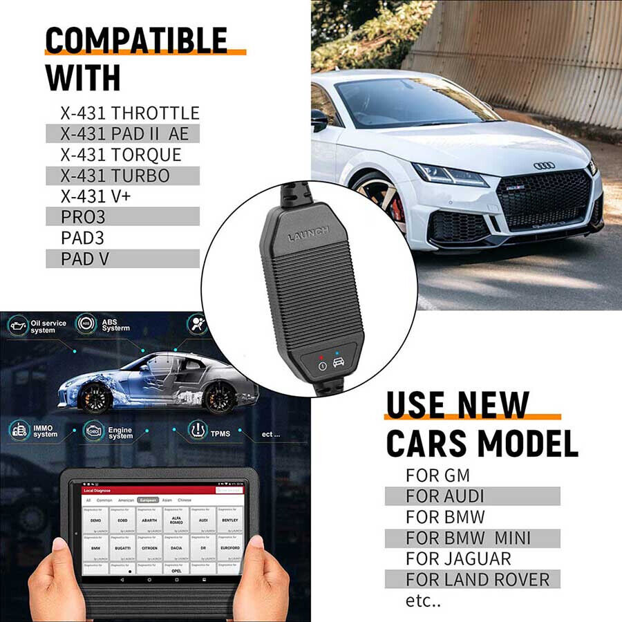 LAUNCH Official X431 CAN FD Adapter Code Reader CANFD Car Diagnostic Tool