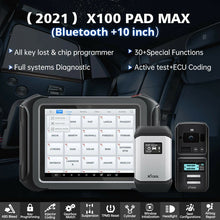 Load image into Gallery viewer, XTOOL X100 MAX Auto IMMO programmer 10&quot; Bluetooth with 30+special functions