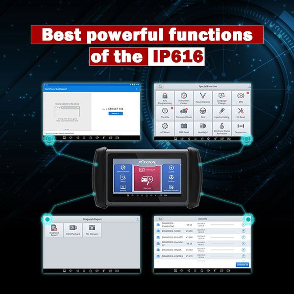 XTOOL IP616 OBD2 Scanner Automotive Car Diagnostic Tools OBD2 Scanner CodeReader