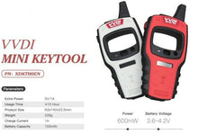 Load image into Gallery viewer, XHorse VVDI Mini Key Tool Remote Support IOS &amp; Android ID46/ID4D/ID48/ID4C/ID72