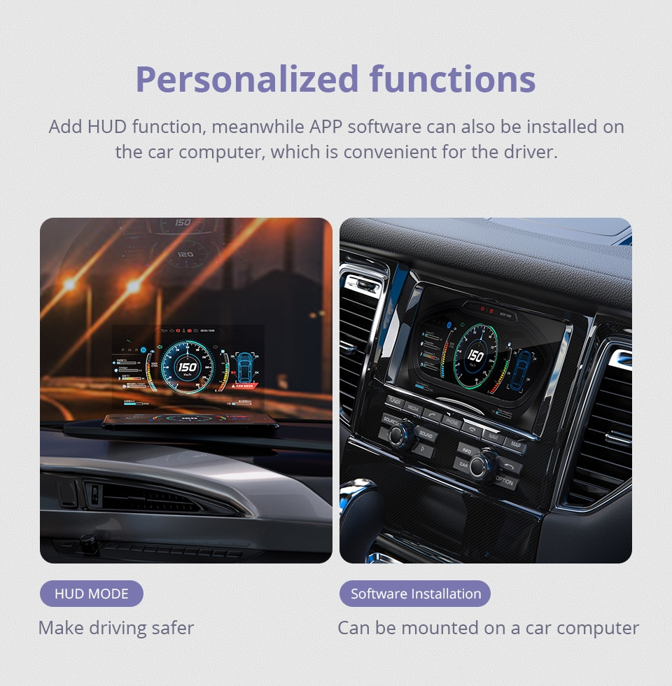 XTOOL AD10 OBD2 Diagnostic Scanner EOBD Bluetooth ELM327 Code Reader Tool HUD Secondary image