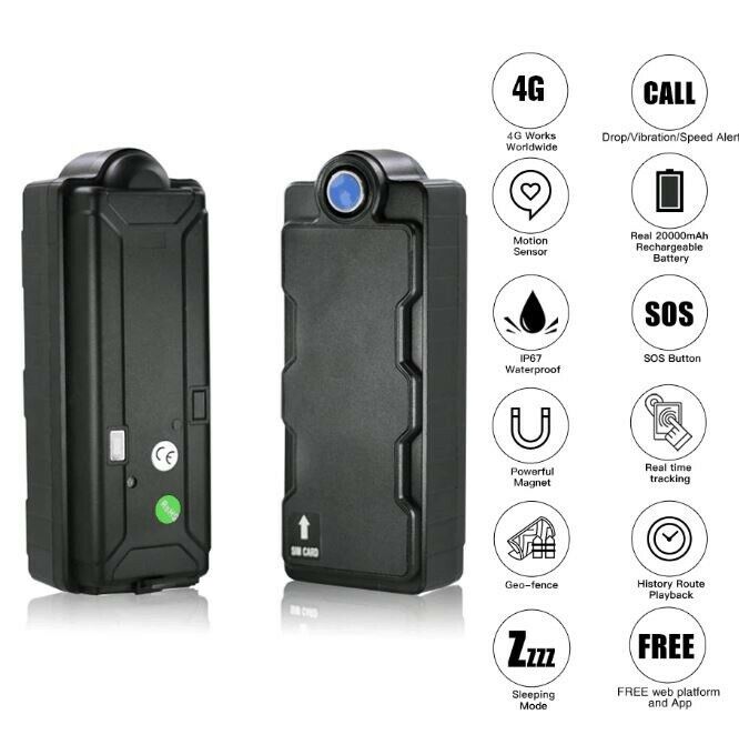 4G / 5G Magnet GPS TRACKER 5000mAh Waterproof IPX7 Anti-Theft Vehicle Car Truck