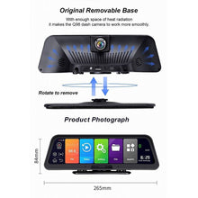 Load image into Gallery viewer, HUD Navigation 10&#39; DashCam 4G WIFI GPS Tracking System ADAS Car DVR Mirror