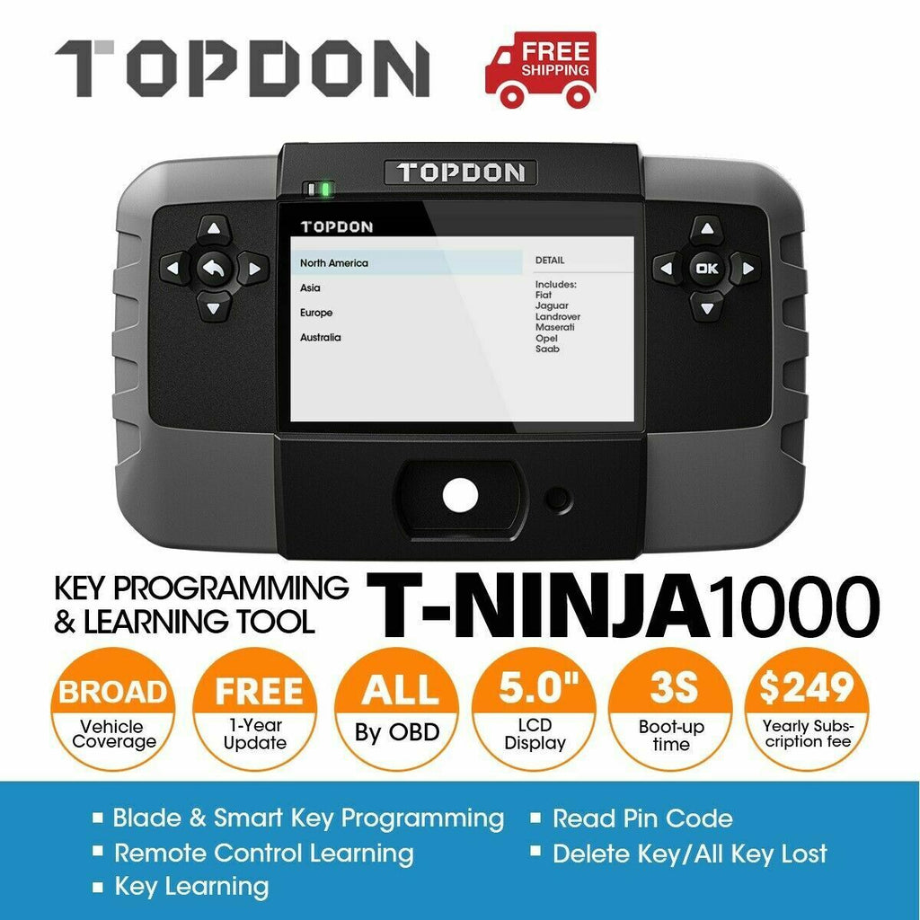 Topdon Factory Supply T-Ninja 1000 Portable Smart Professional OBD2 Scanner  Newest Auto ECU Signal Grabber Key Programmer Machine Auto Car Key  Programming Tool - China Key Programmer, Car Key Programmer