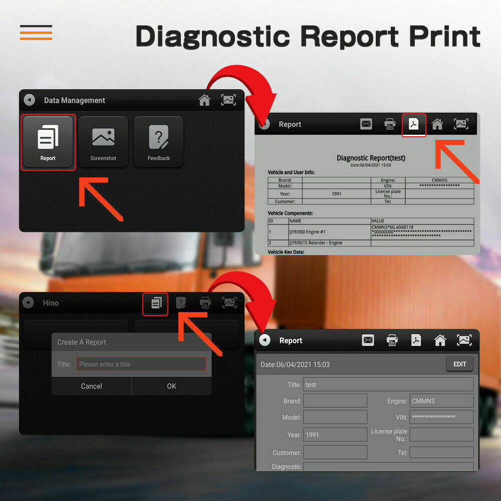 Ancel HD3100 24V Heavy Duty Truck OBD2 Scanner All System DPF Oil ABS Gearbox Diagnostic Tool - Auto Lines Australia