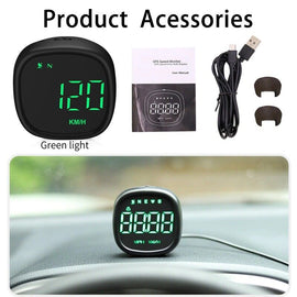 Vjoycar 2022 New Car Vehicles GPS Speedometer HUD Display MPH KMH Clock Compass