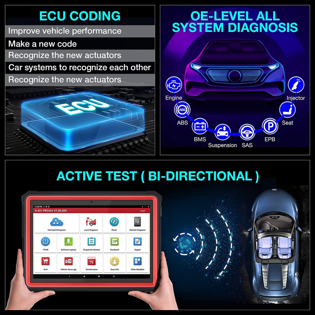 LAUNCH X431 PRO3S+ Bidirectional Automotive Scan Tool All System Diagnostic Tool - Auto Lines Australia