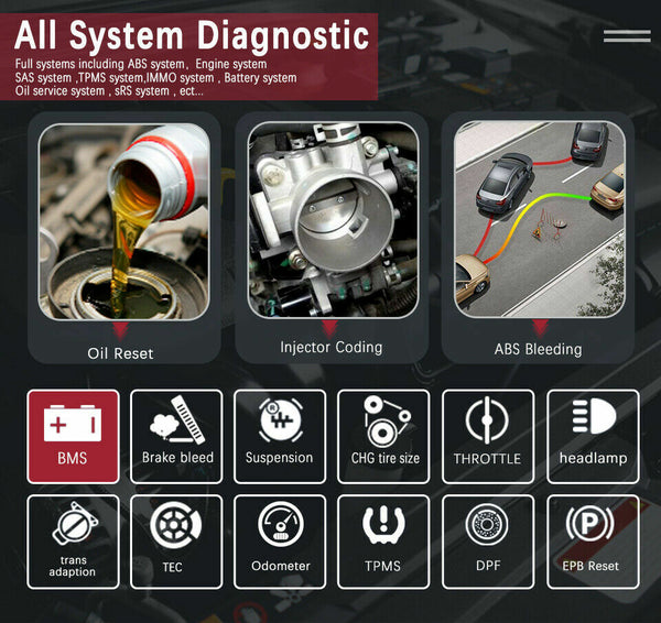 XTOOL D7 Car OBD2 All System Diagnostic Key Programming VIN Scanner ABS BMS IMMO - Auto Lines Australia