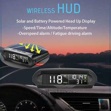 Load image into Gallery viewer, Wireless HUD Display Digital GPS Speedometer with Solar Charged Over-speed Alarm