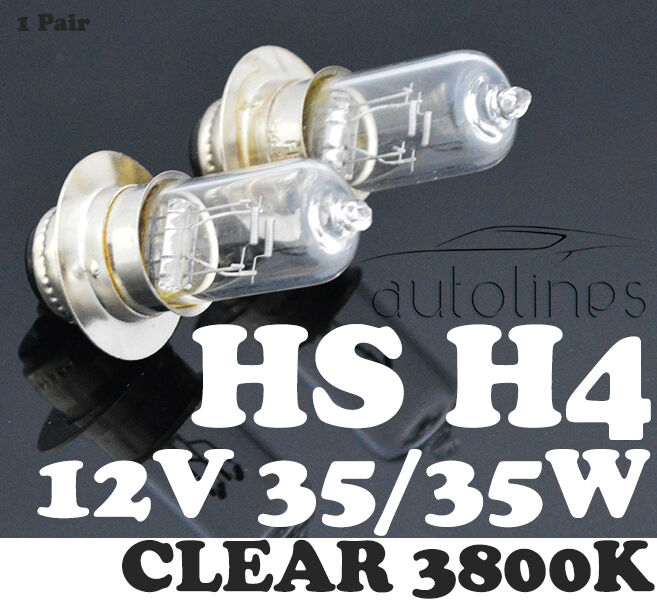 H4 HS P15D-25-1 12V 35/35W Motorbike Clear 3800K Lamp Motorcycle Bulbs Globes