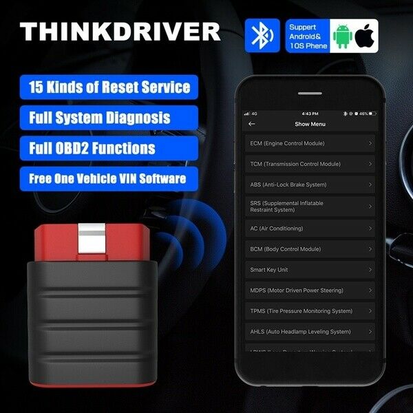 LAUNCH ThinkDriver X431 Full System OBD2 ECU Diagnostic Scan Tool ANDROID iPHONE