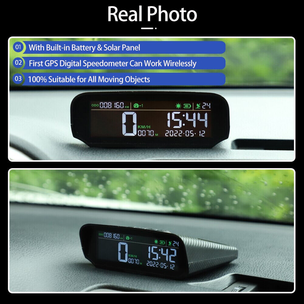 VJOYCAR S100 2022 Latest Solar-powered GPS Gauge Wireless HUD Display Digital - Auto Lines Australia