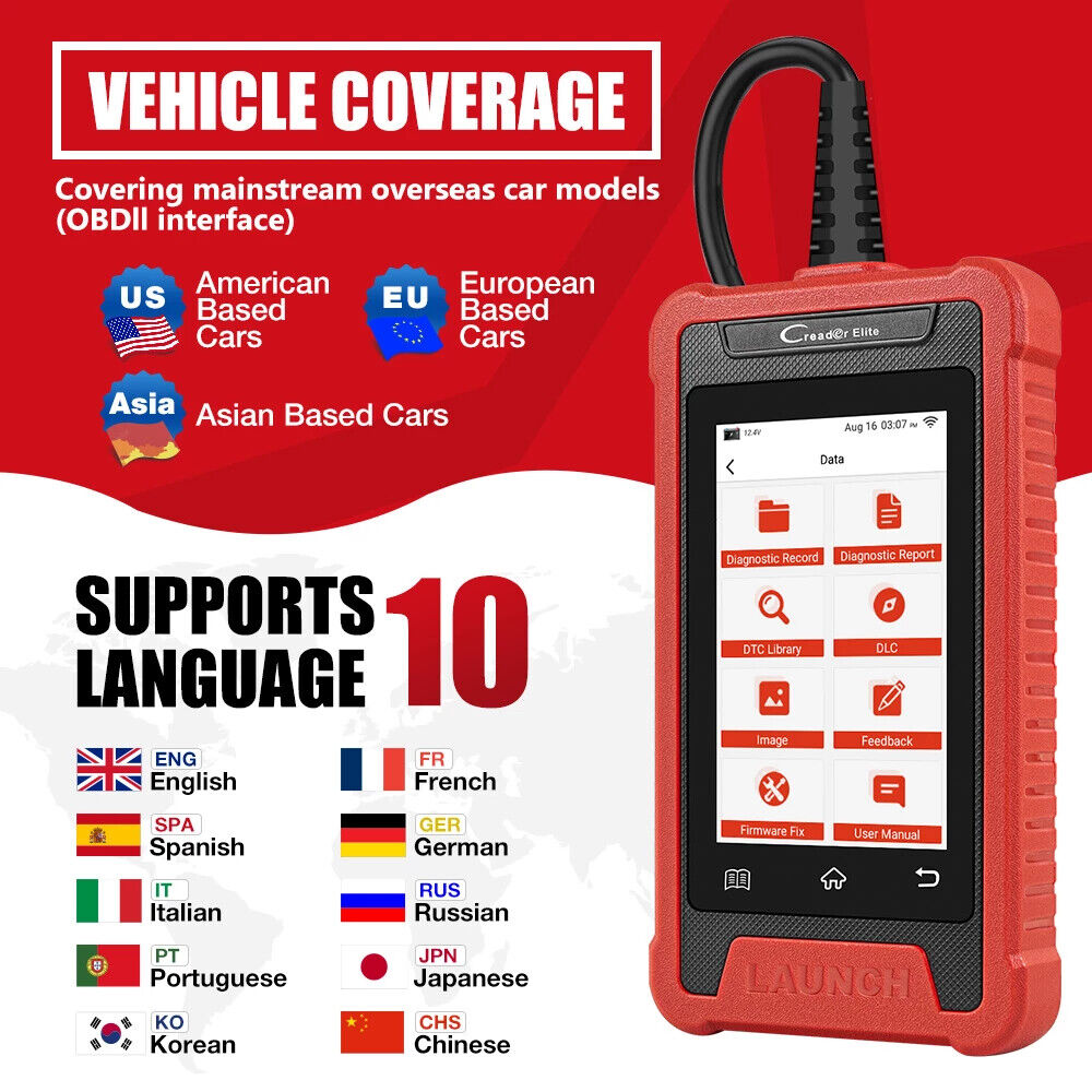 LAUNCH X431 Elite CRE202 Automotive OBD2 Diagnostic Tool with Full System Scan & Code Reading Secondary image