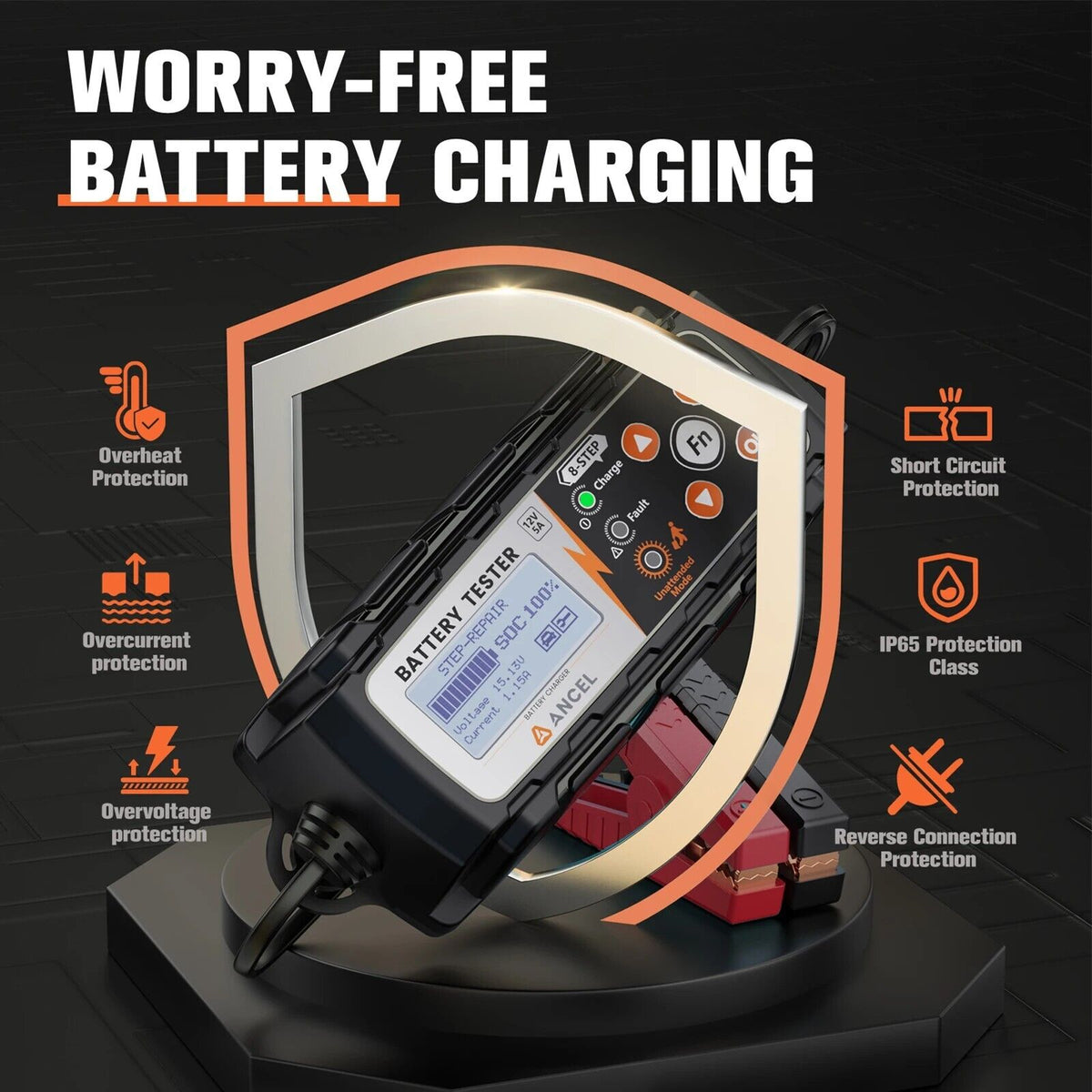 ANCEL BT521 12V Car Battery Changer 12V Battery Tester Automotive Repair for AGM
