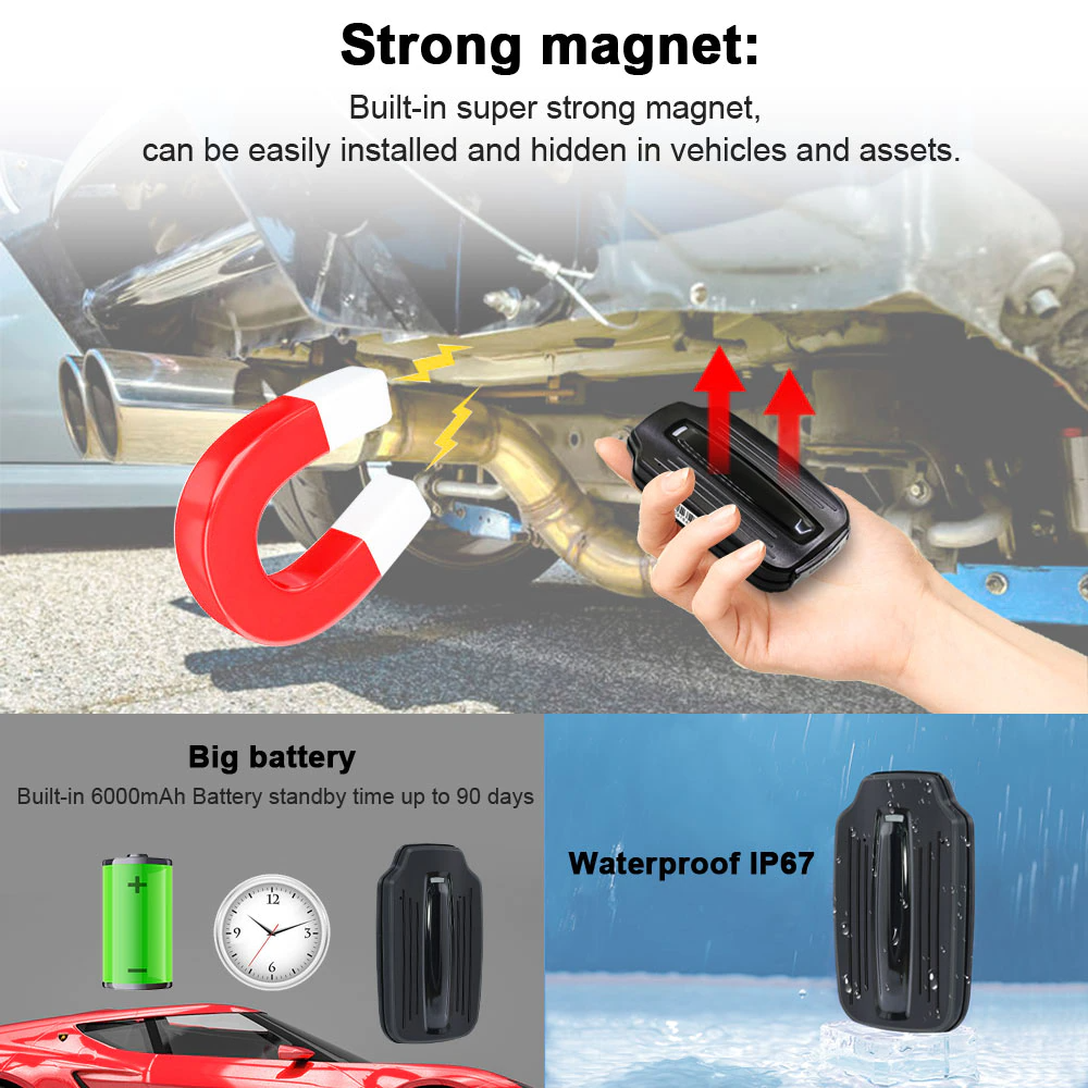5G/4G LTE Magnetic GPS TRACKER 6000mAh Waterproof Car Truck Fleet Voice Monitor - Auto Lines Australia