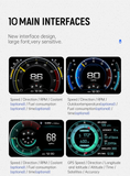 V61 Car On-board Computer 3 IN 1 HUD OBD2 Gauge GPS Speedometer Inclinometer