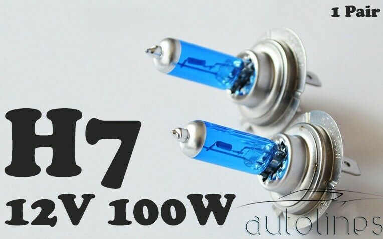 H7 12V 100W Xenon White 6000k Halogen Car Headlight Lamp Globes Bulbs LED HID Secondary image