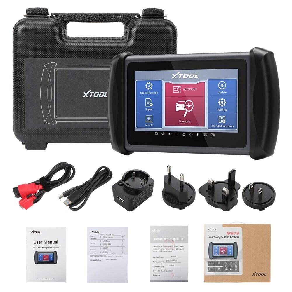 XTOOL IP819 Automotive Diagnostic Scan Tools ECU Coding 30+ Services Bi-Directional Controls Full Diagnostics Auto Key