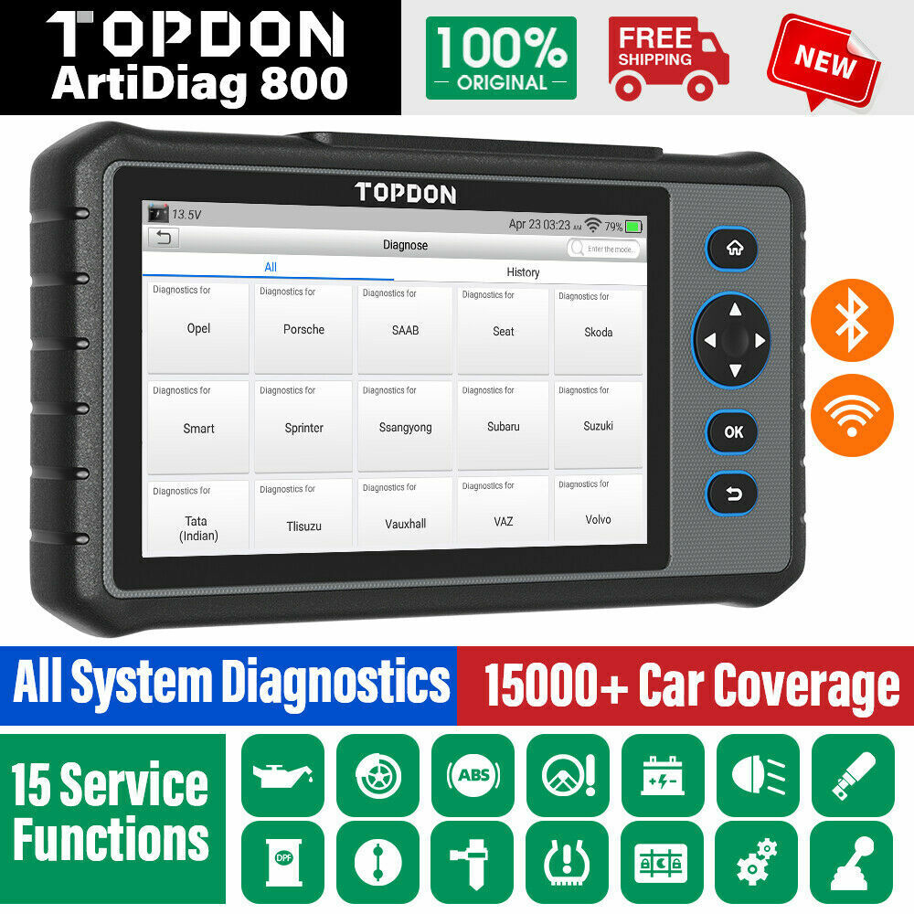 TOPDON ArtiDiag800 OBD2 Car Diagnostic Tool EOBD FULL System Automotive Scanner Secondary image