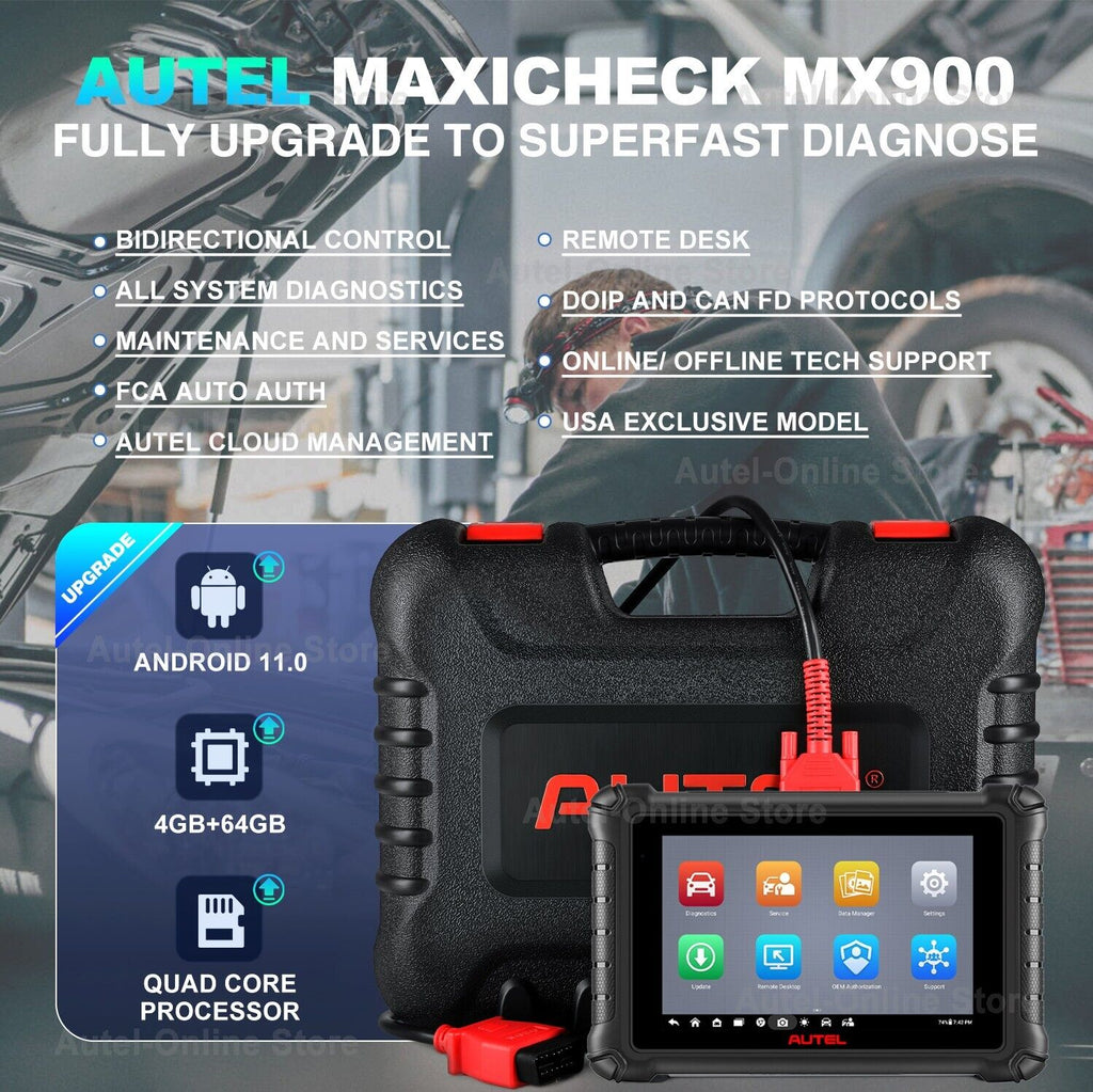 Autel MaxiCheck MX900 OBD2 Scanner, All System Diagnostic Scan Tool for Cars