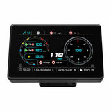 Car GPS Speedmeter HUD Slope Mileage Meter Time Altitude Display Touch Screen